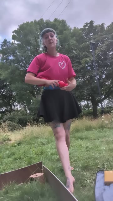 Outdoor practice on the grass